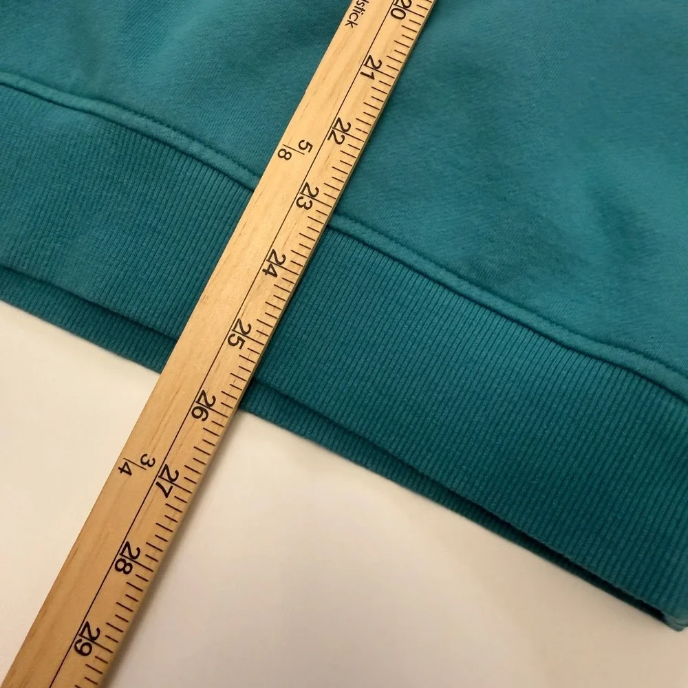 Fila Embroidered Logo Teal Blue Cotton Blend Crewneck Sweatshirt Mens Large